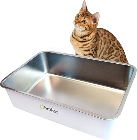 stainless steel cat boxes|stainless steel large litter box.